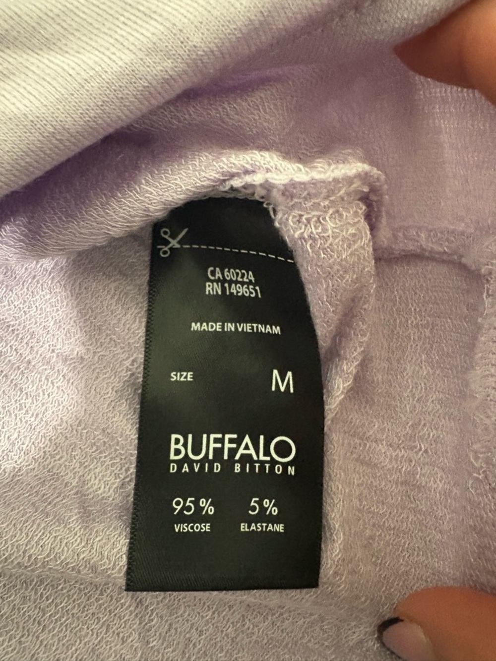 Buffalo David Bitton short sleeve Soft Lilac Boxy Tee - Picture 3 of 6